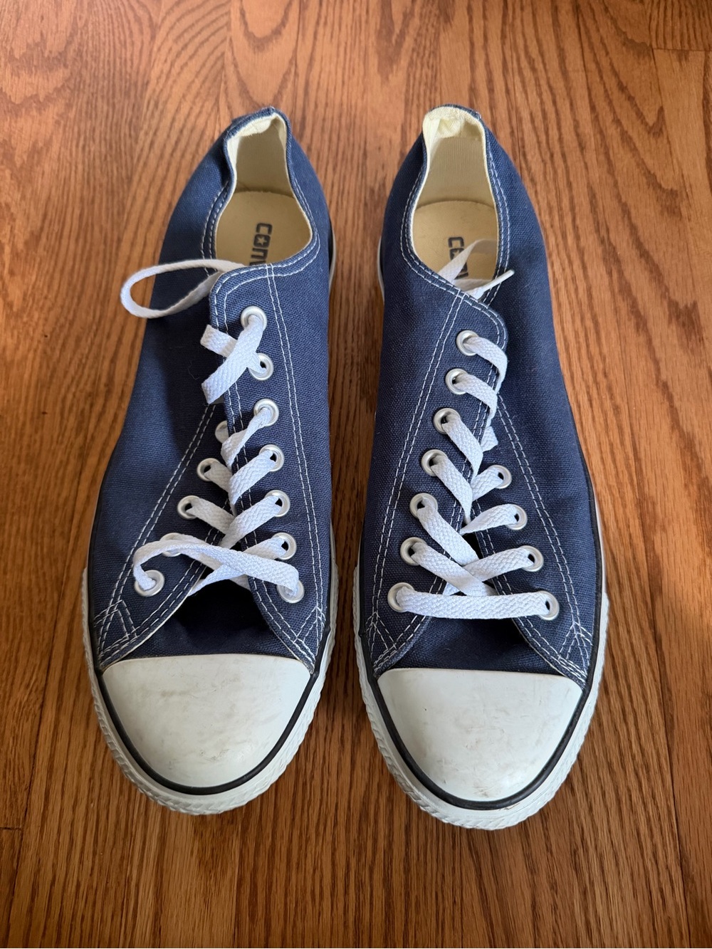 Converse Navy Canvas Low-Top Sneakers with White Accents